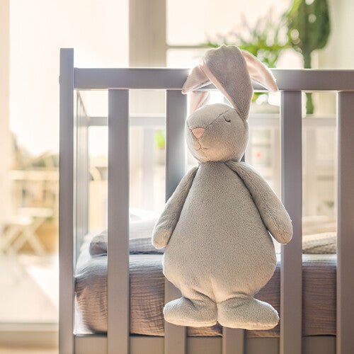 moonie knuffelkonijn met nachtlamp en geluid - sky - 28 cm | MOO1001 | 5