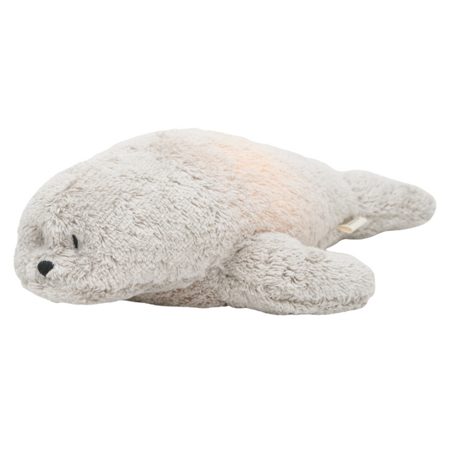moonie 2.0 next gen knuffelzeehond met nachtlamp en geluid - gray - 33 cm | S-GR | 0