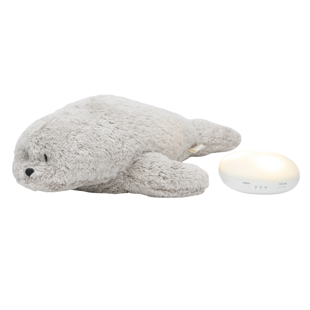moonie 2.0 next gen knuffelzeehond met nachtlamp en geluid - gray - 33 cm | S-GR | 4