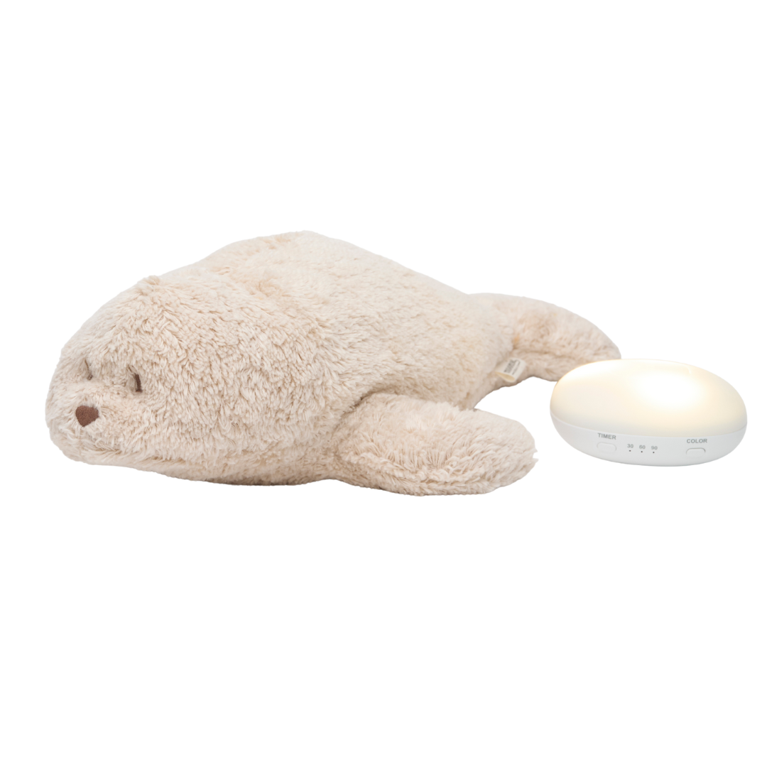 moonie 2.0 next gen knuffelzeehond met nachtlamp en geluid - sand - 33 cm | S-SA | 3