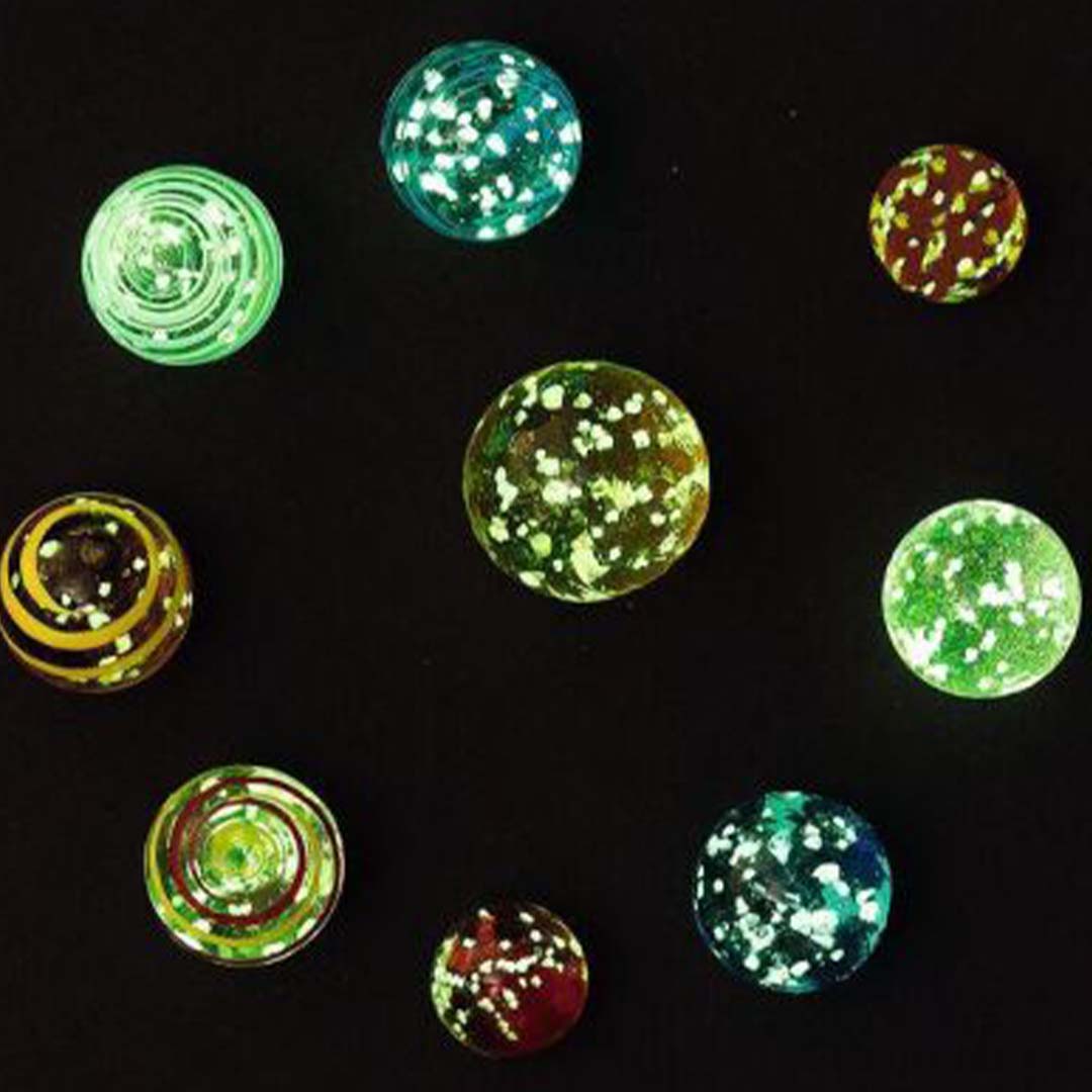 moses. knikkers glow in the dark - planeten - 8st | MOS-38235 | 3