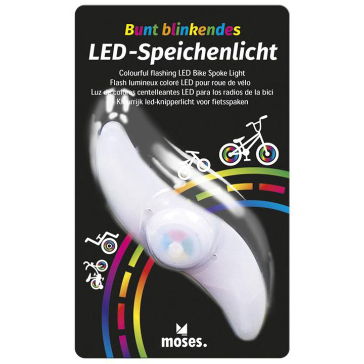 Verpakking van de moses. lichtgevende LED-spaakdecoratie voor fietsen.