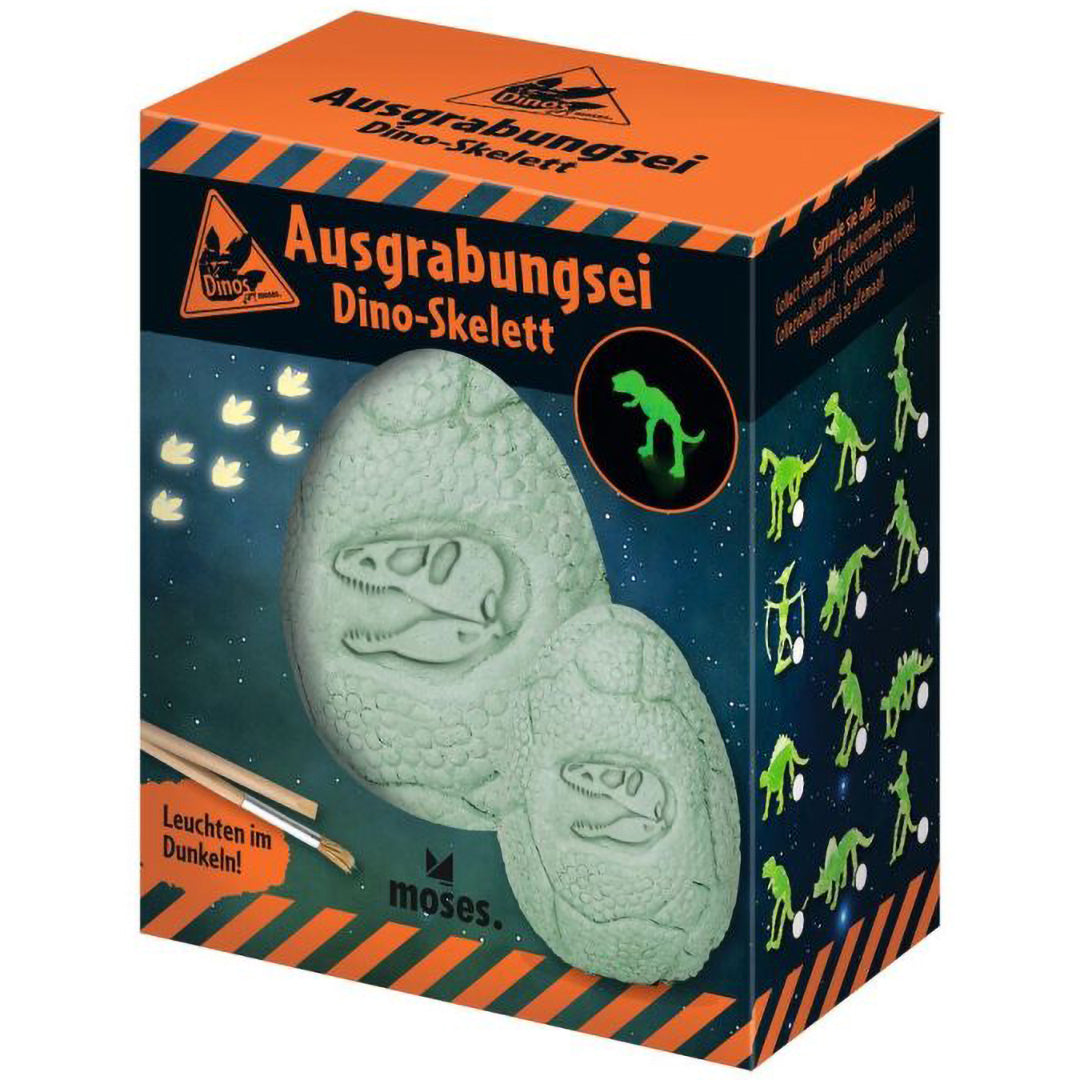 moses. uithak ei dino - glow in the dark - assorti | MOS-40262 | 1