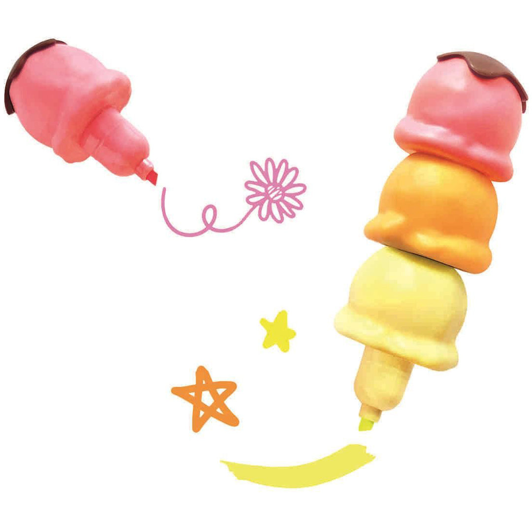 moses. markeerstiften be happy - ijsbollen - assorti | MOS-26233 | 2