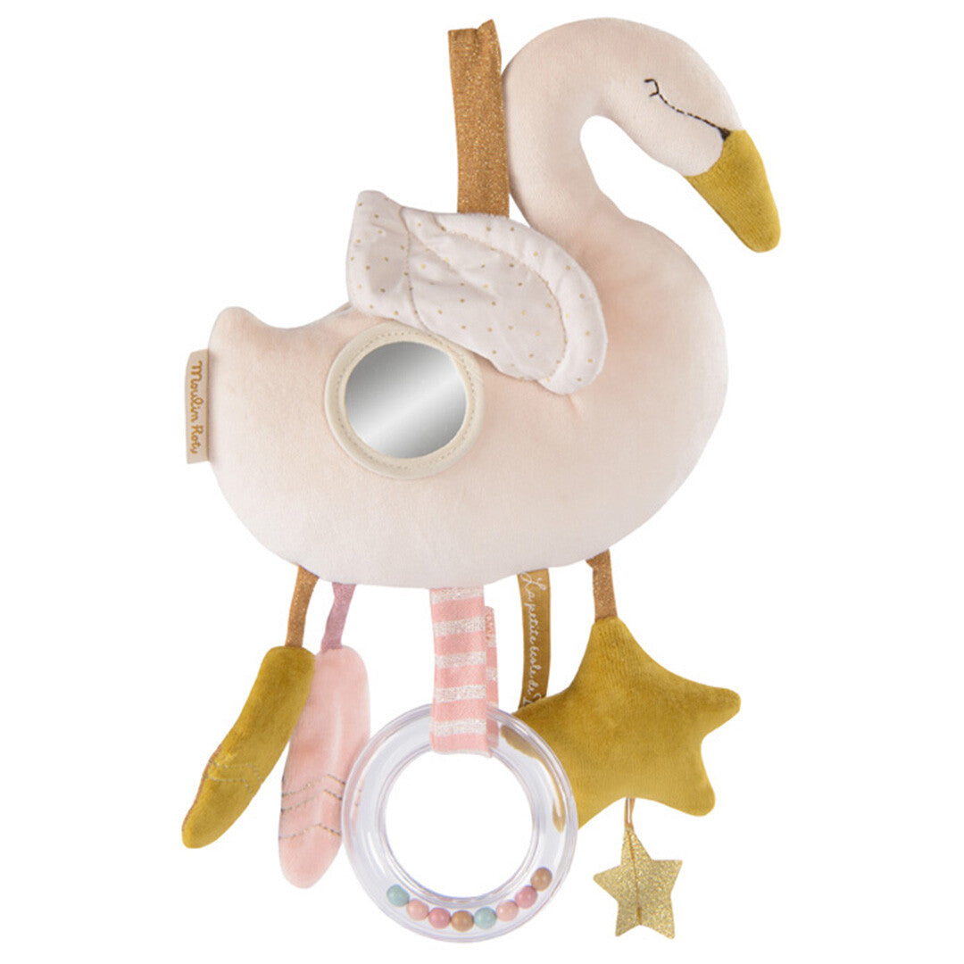 moulin roty activiteitenknuffel hanger zwaan la petite école de danse - 32 cm | 667081 | 0