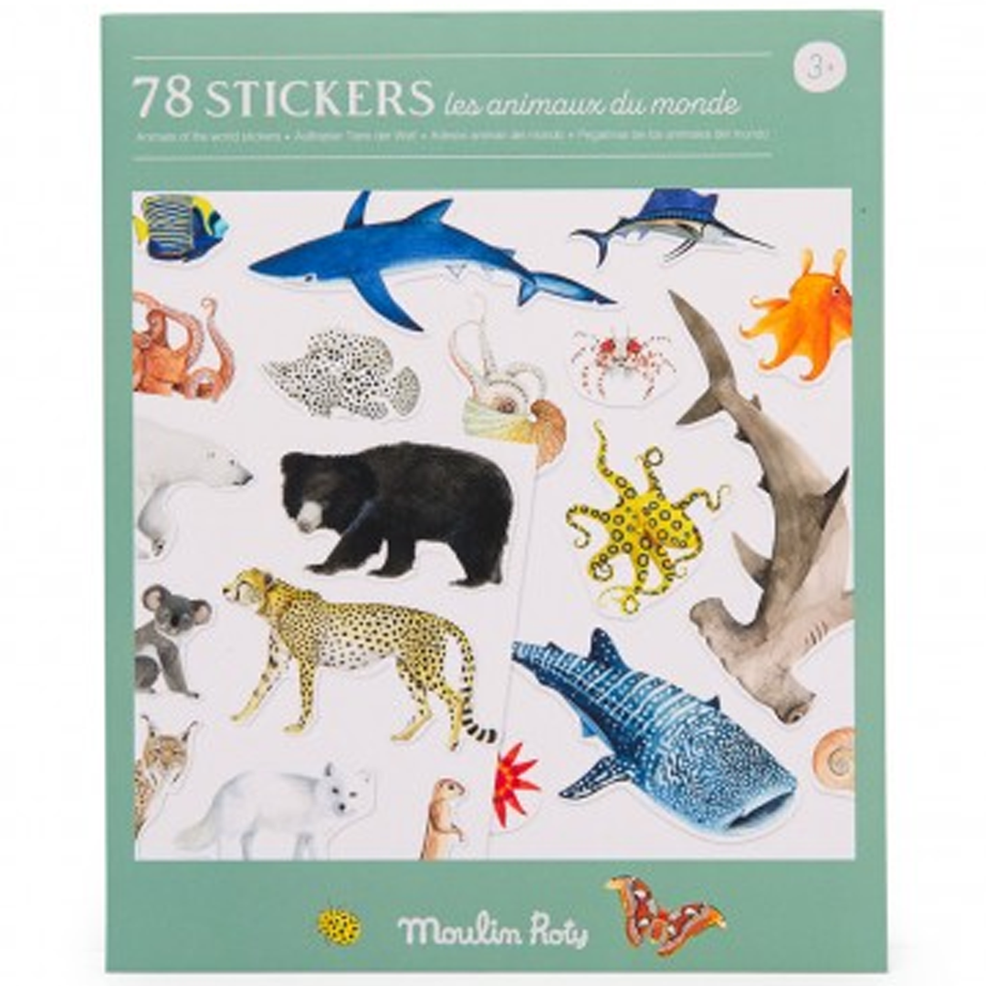 moulin roty herbruikbare stickerset tout autour du monde - 78st | 719189 | 0