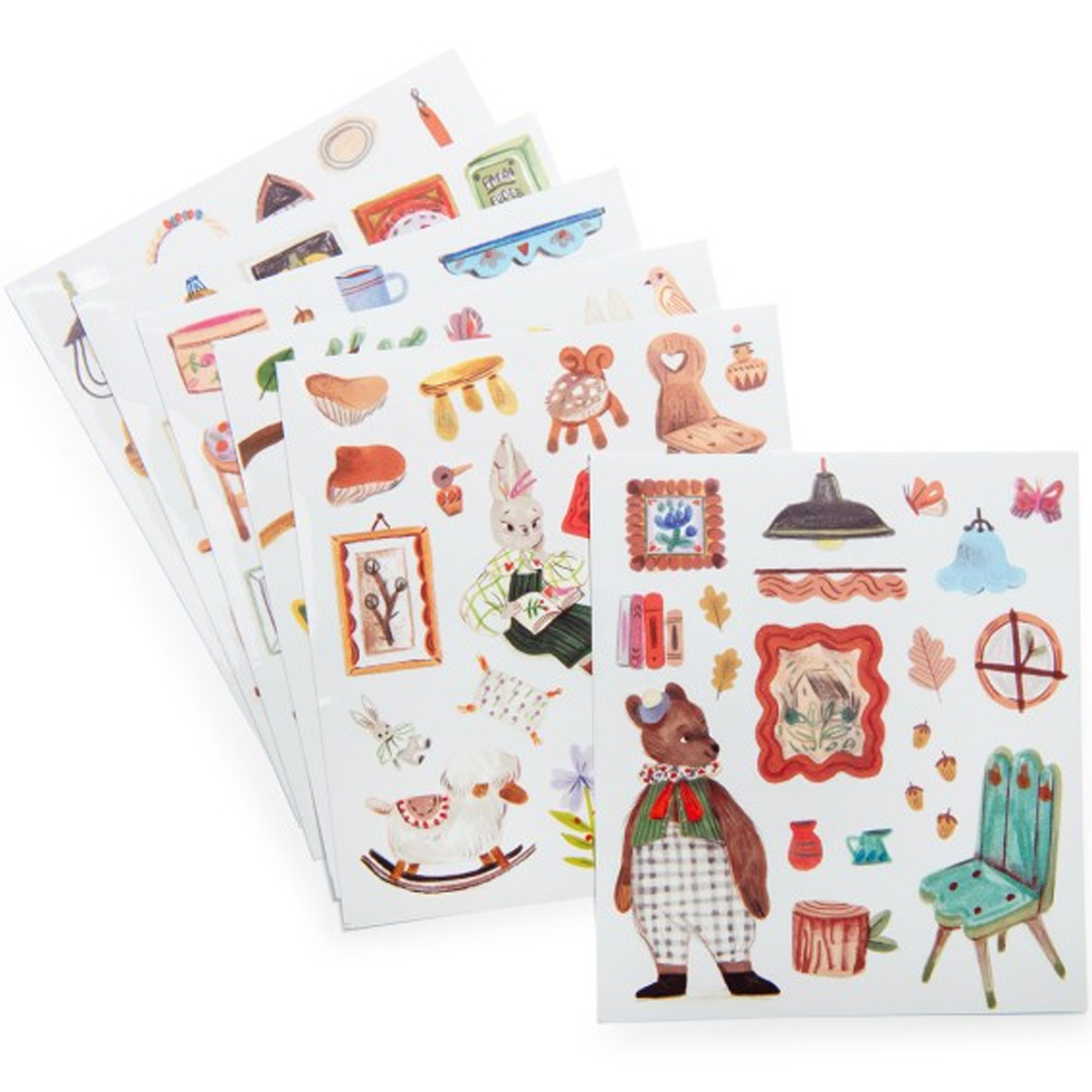 moulin roty kleur- en stickerboek les minouchka's | 681601 | 3