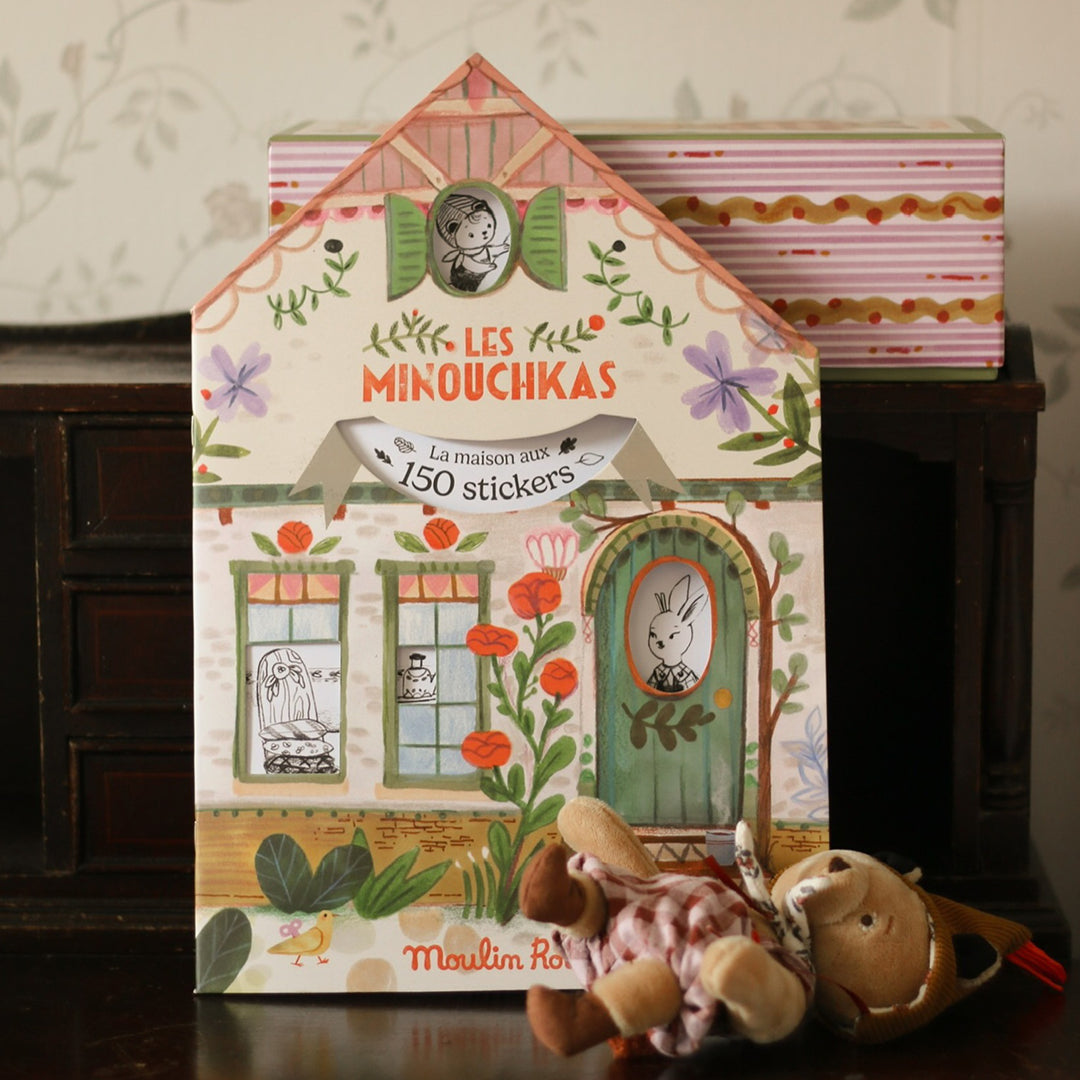 moulin roty kleur- en stickerboek les minouchka's | 681601 | 4