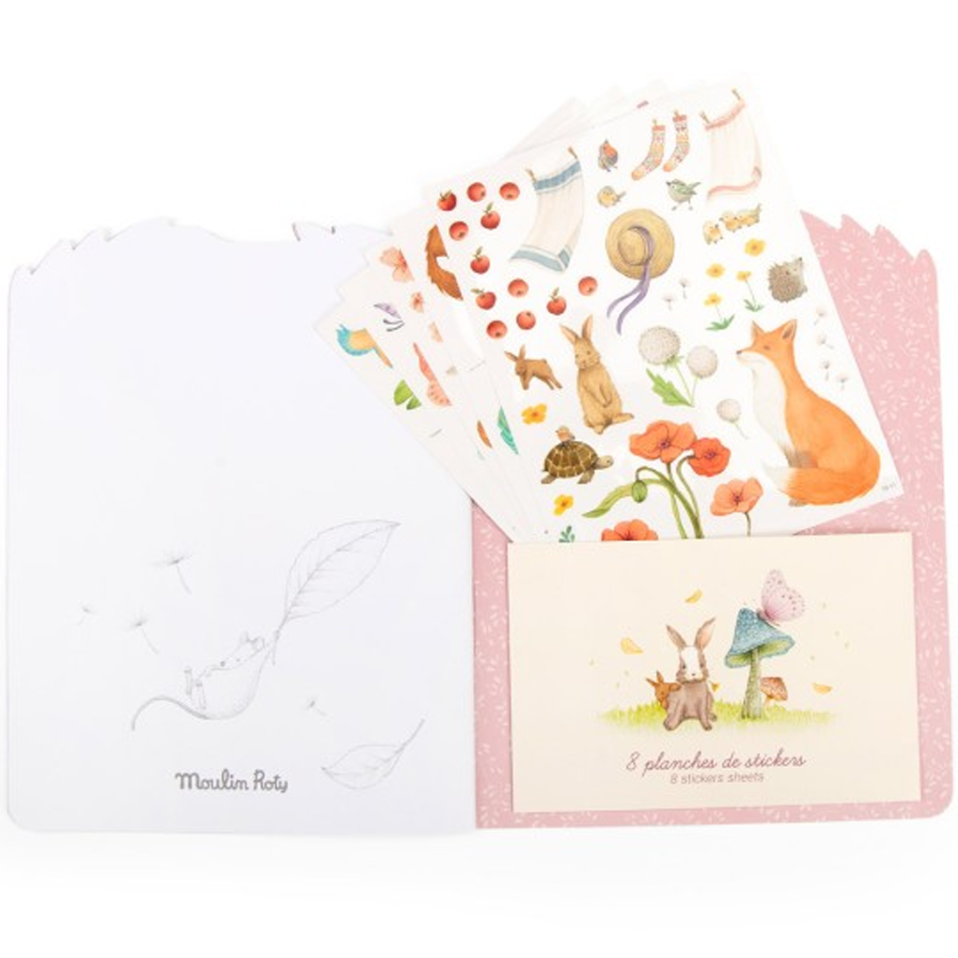 moulin roty kleur- en stickerboek les rosalies | 710185 | 2