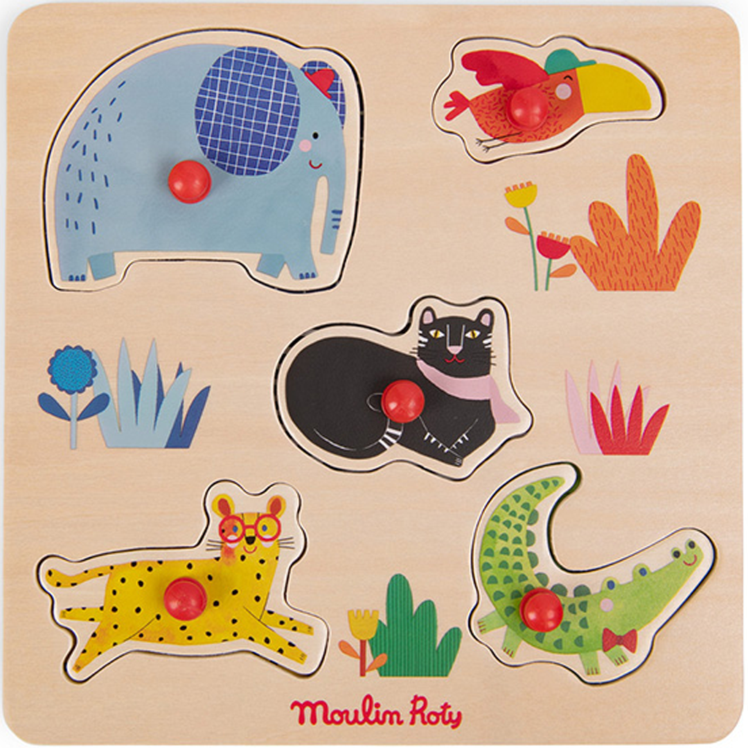 moulin roty knoppuzzel dieren les toupitis - 5st | 679104 | 0