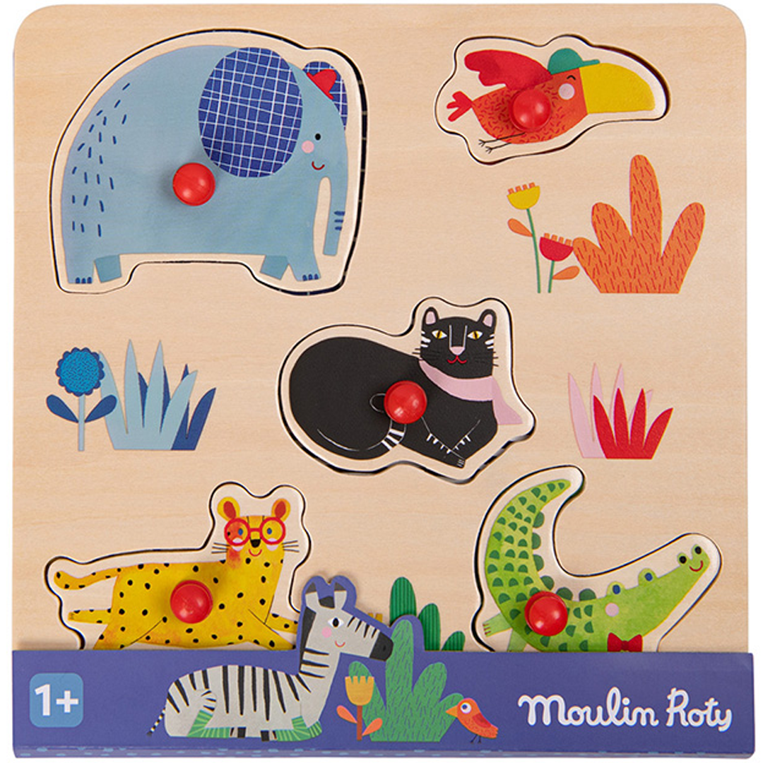 moulin roty knoppuzzel dieren les toupitis - 5st | 679104 | 3