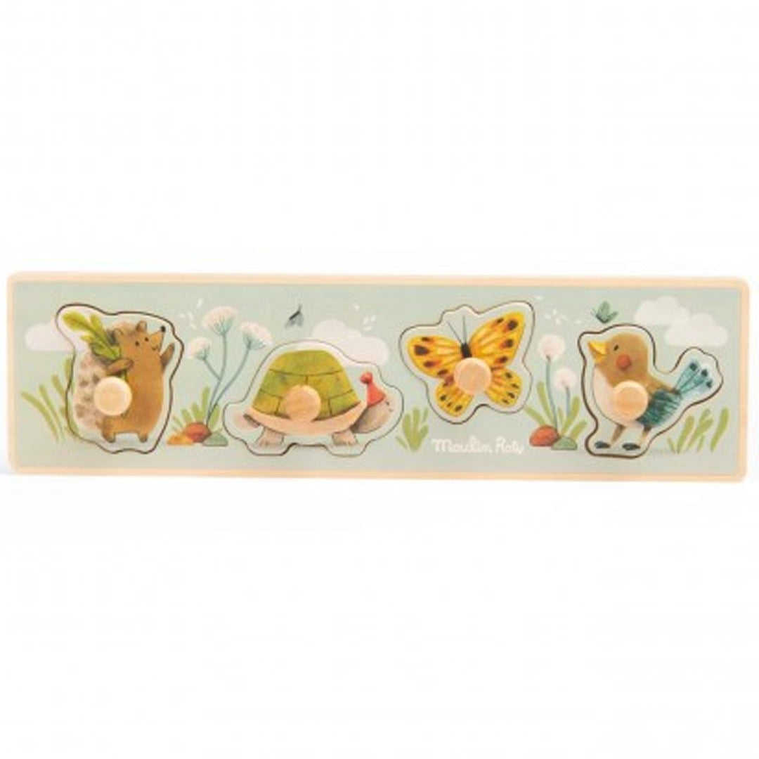 moulin roty knoppuzzel dieren trois petits lapins - 4st | 678117 | 0