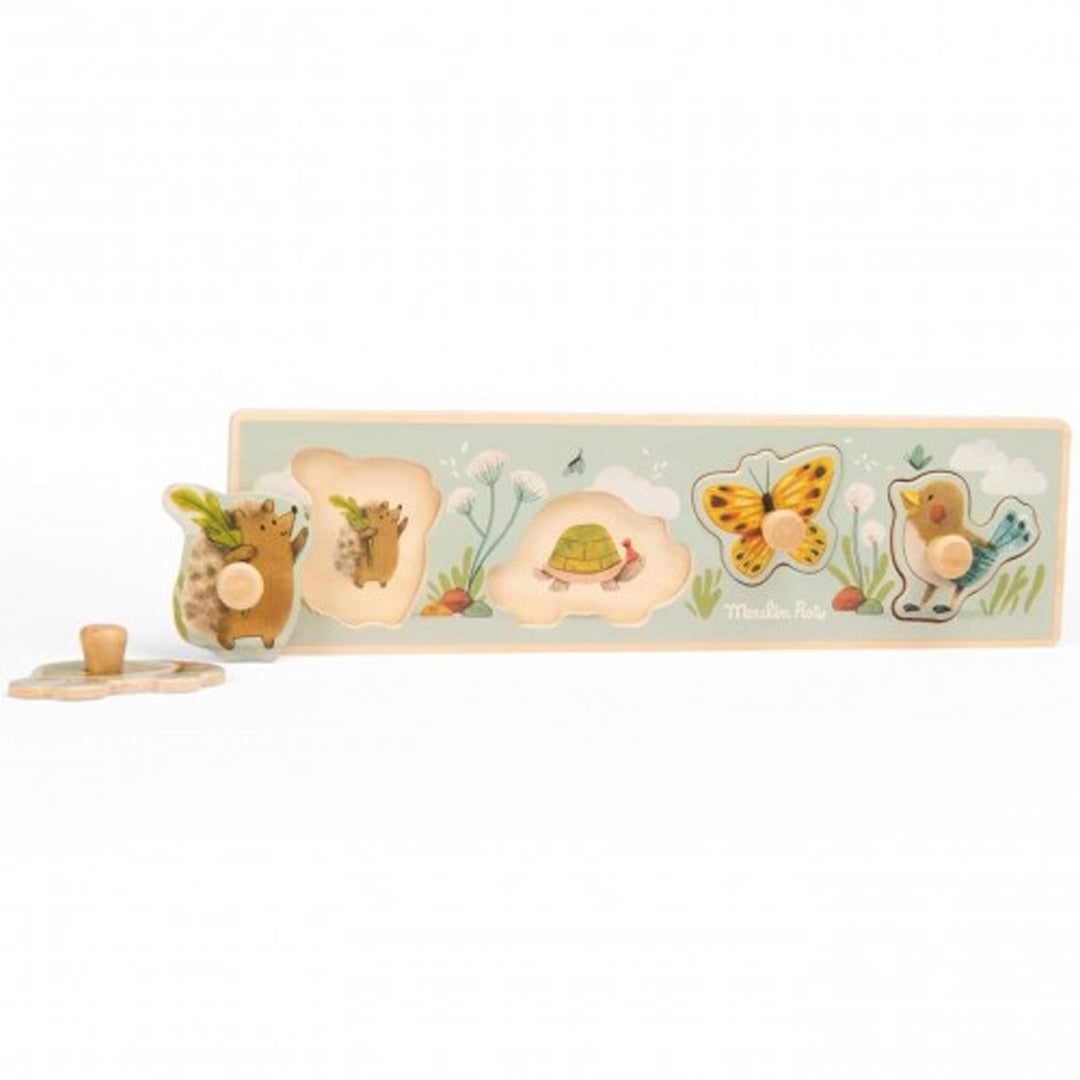 moulin roty knoppuzzel dieren trois petits lapins - 4st | 678117 | 1