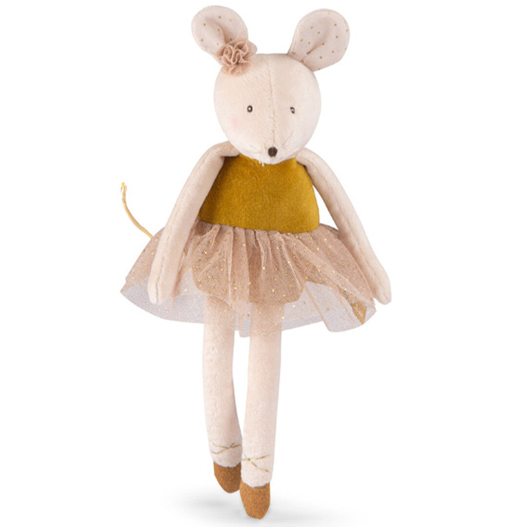 moulin roty knuffelmuis la petite école de danse - goud - 31 cm | 667029 | 0