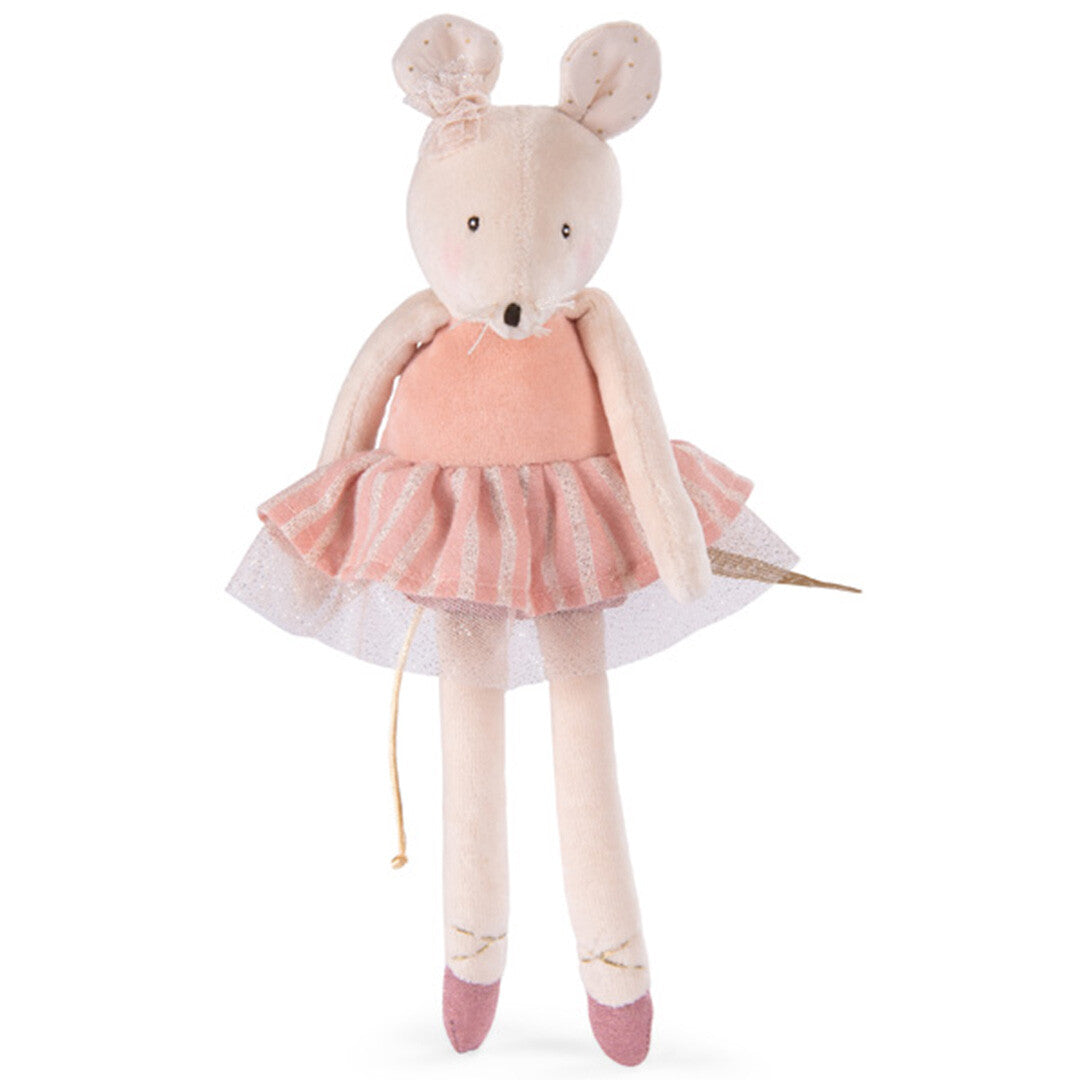 moulin roty knuffelmuis la petite école de danse - roze - 31 cm | 667028 | 3