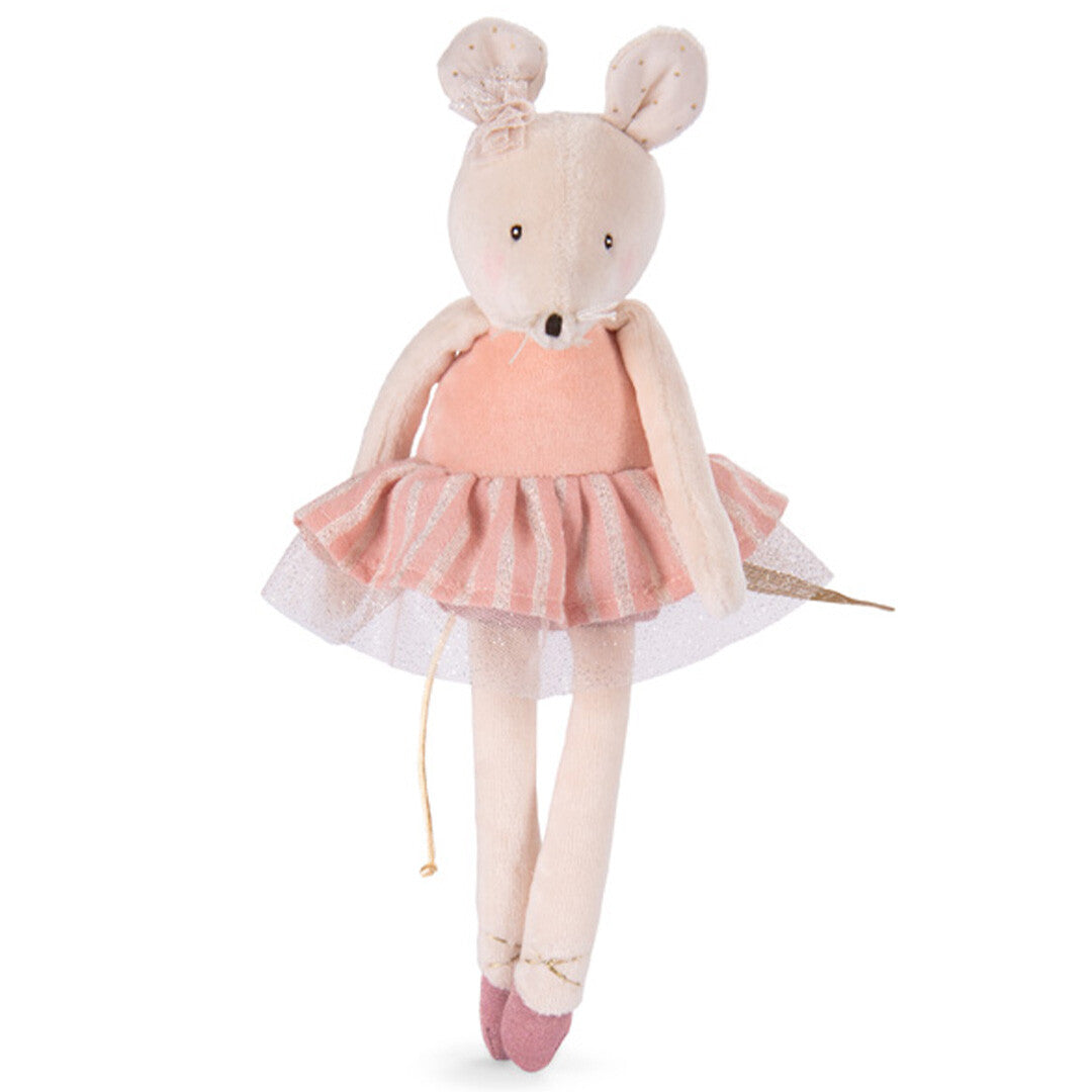 moulin roty knuffelmuis la petite école de danse - roze - 31 cm | 667028 | 4