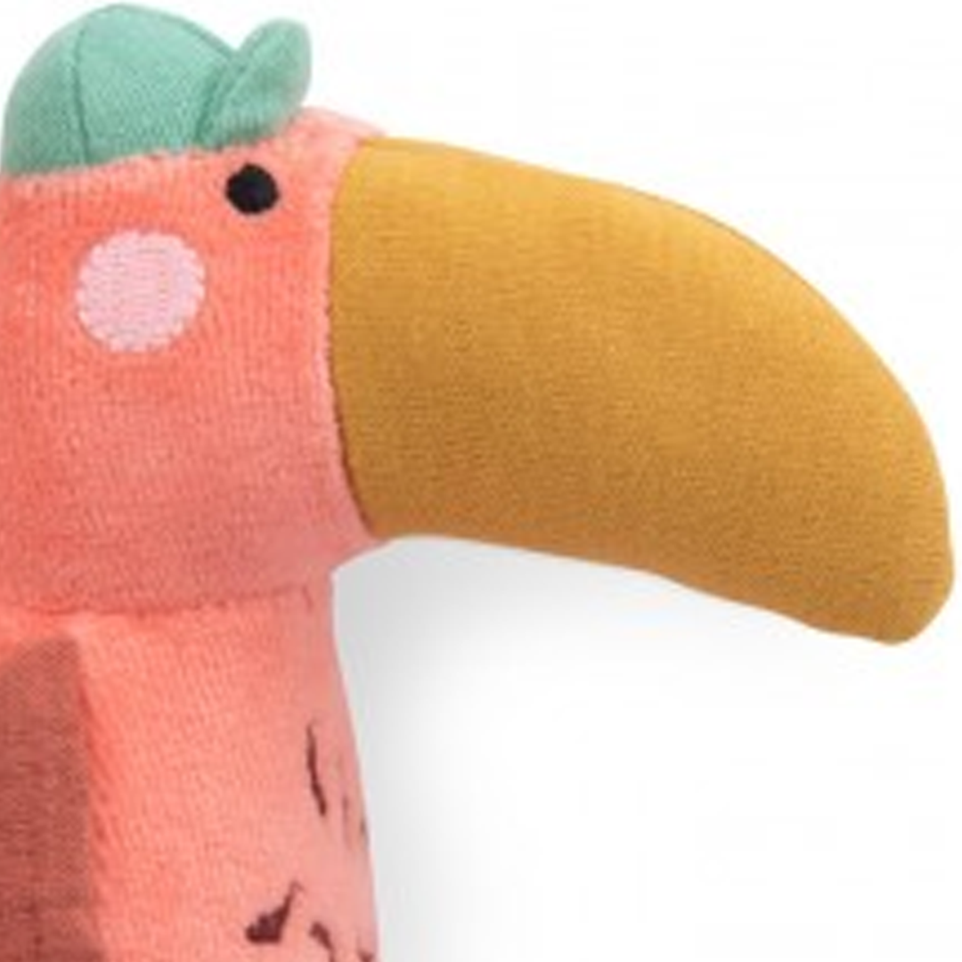 moulin roty knuffeltoekan met rammelaar les toupitis - 14 cm | 679024 | 1