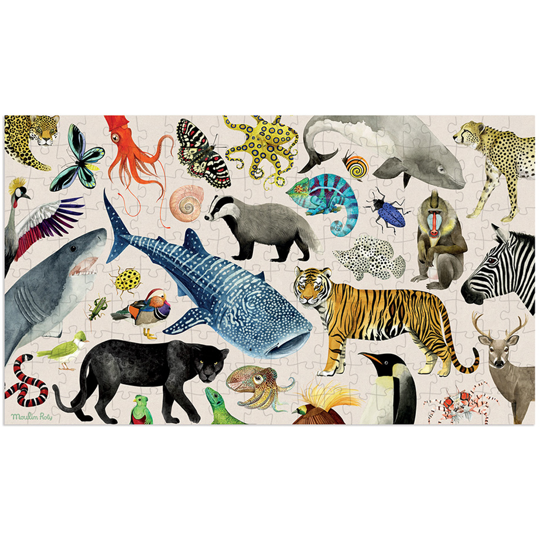 moulin roty puzzel dieren tout atour du monde - 200st | 719440 | 0