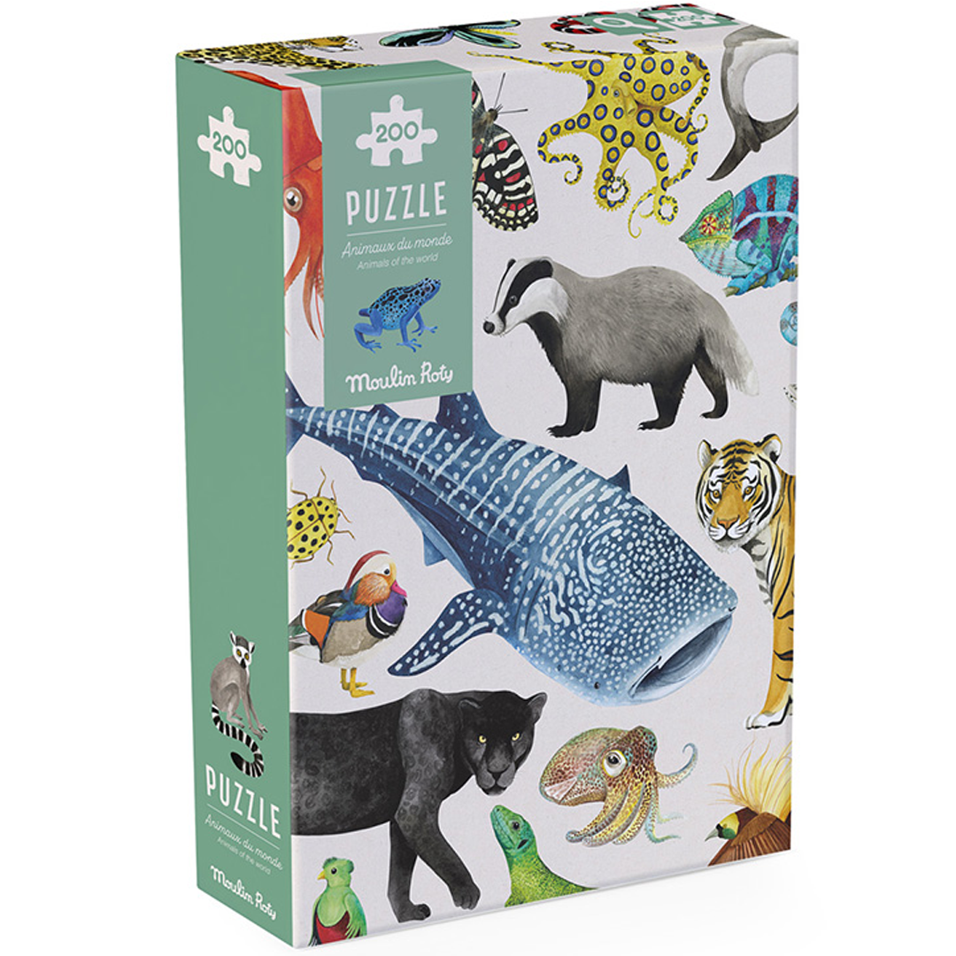 moulin roty puzzel dieren tout atour du monde - 200st | 719440 | 2