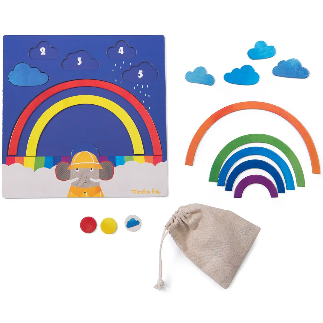 moulin roty regenboogspel les popipop - 10st | 661371 | 0