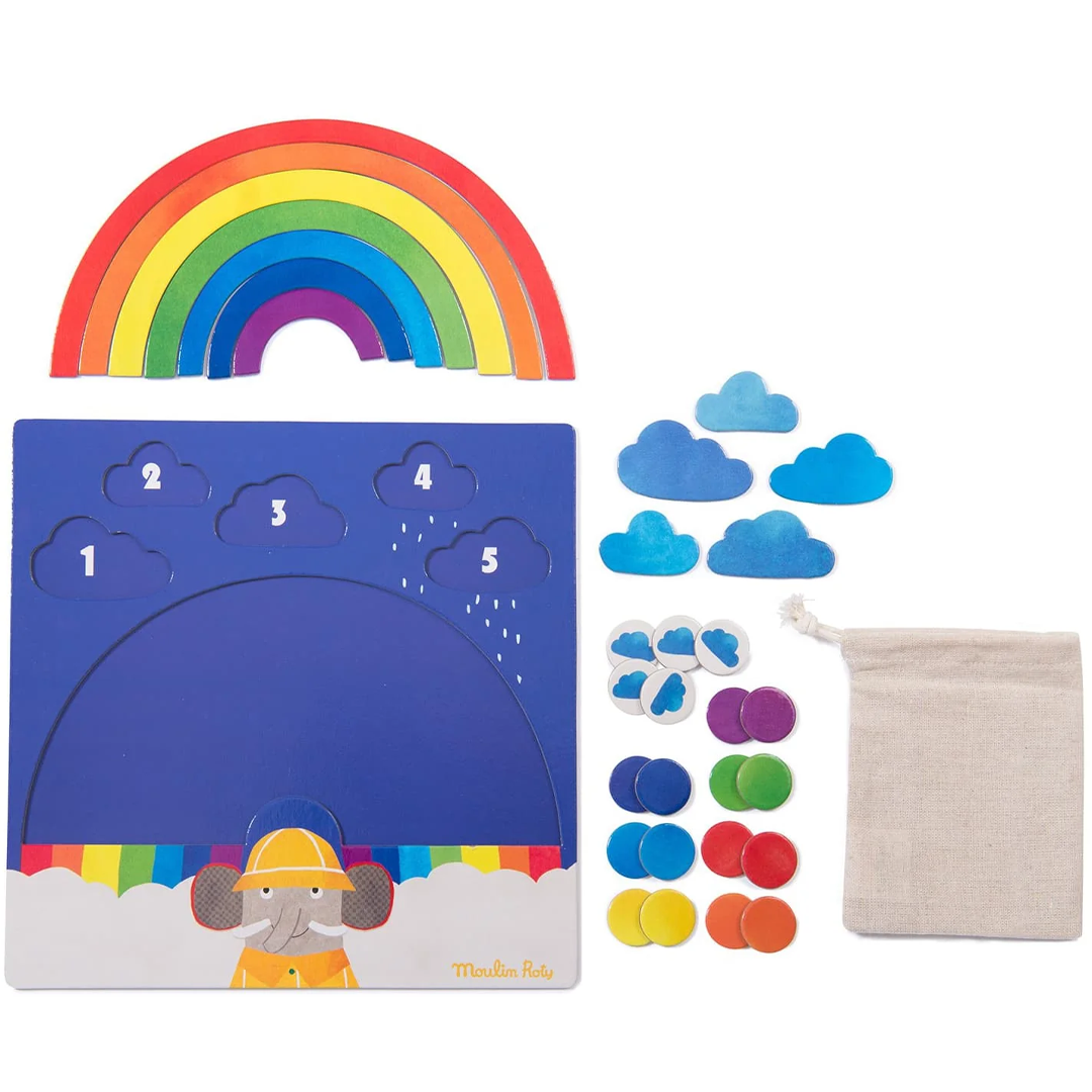 moulin roty regenboogspel les popipop - 10st | 661371 | 1
