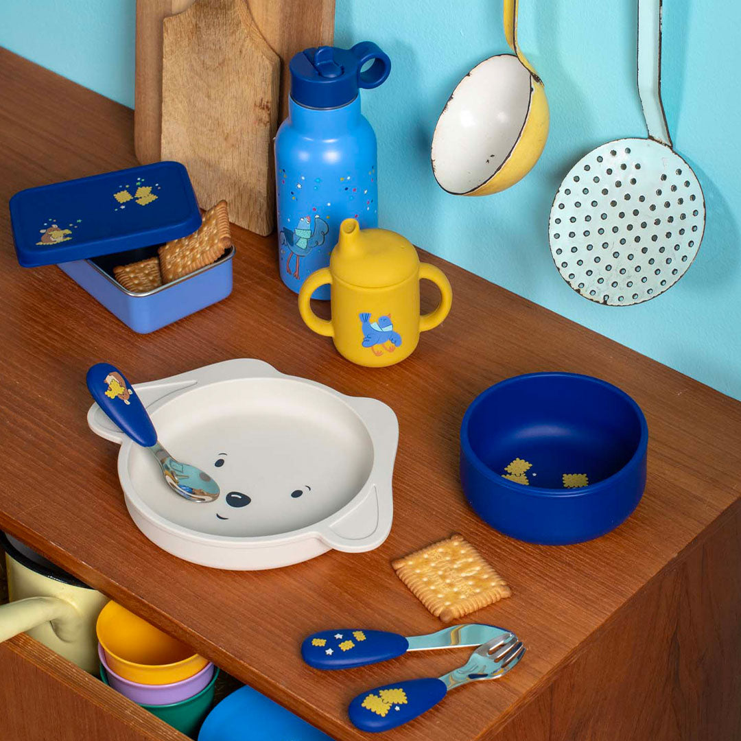 moulin roty rvs snackdoosje puce & pilou | 684081 | 2