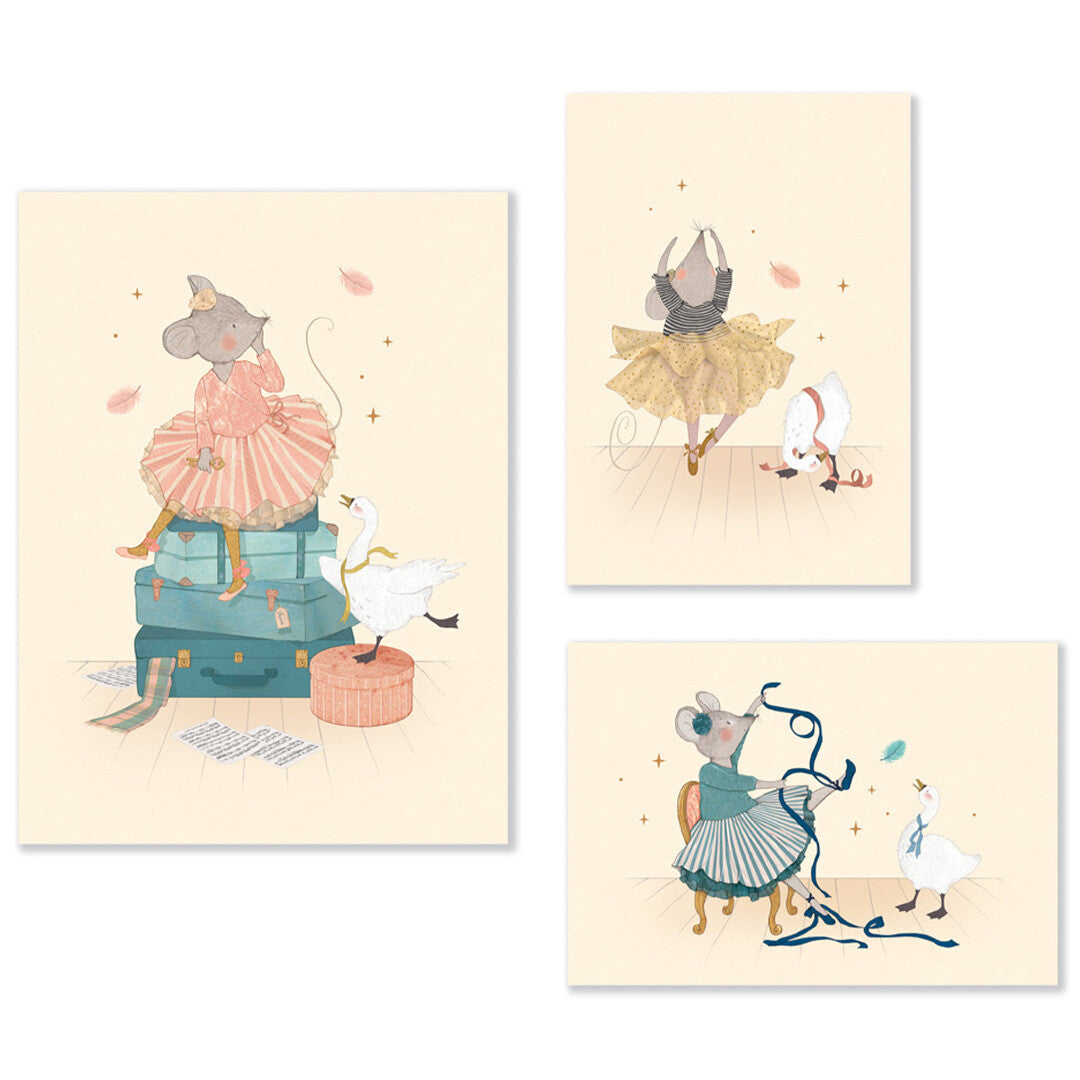 moulin roty set van 3 posters la petite école de danse | 667131 | 0