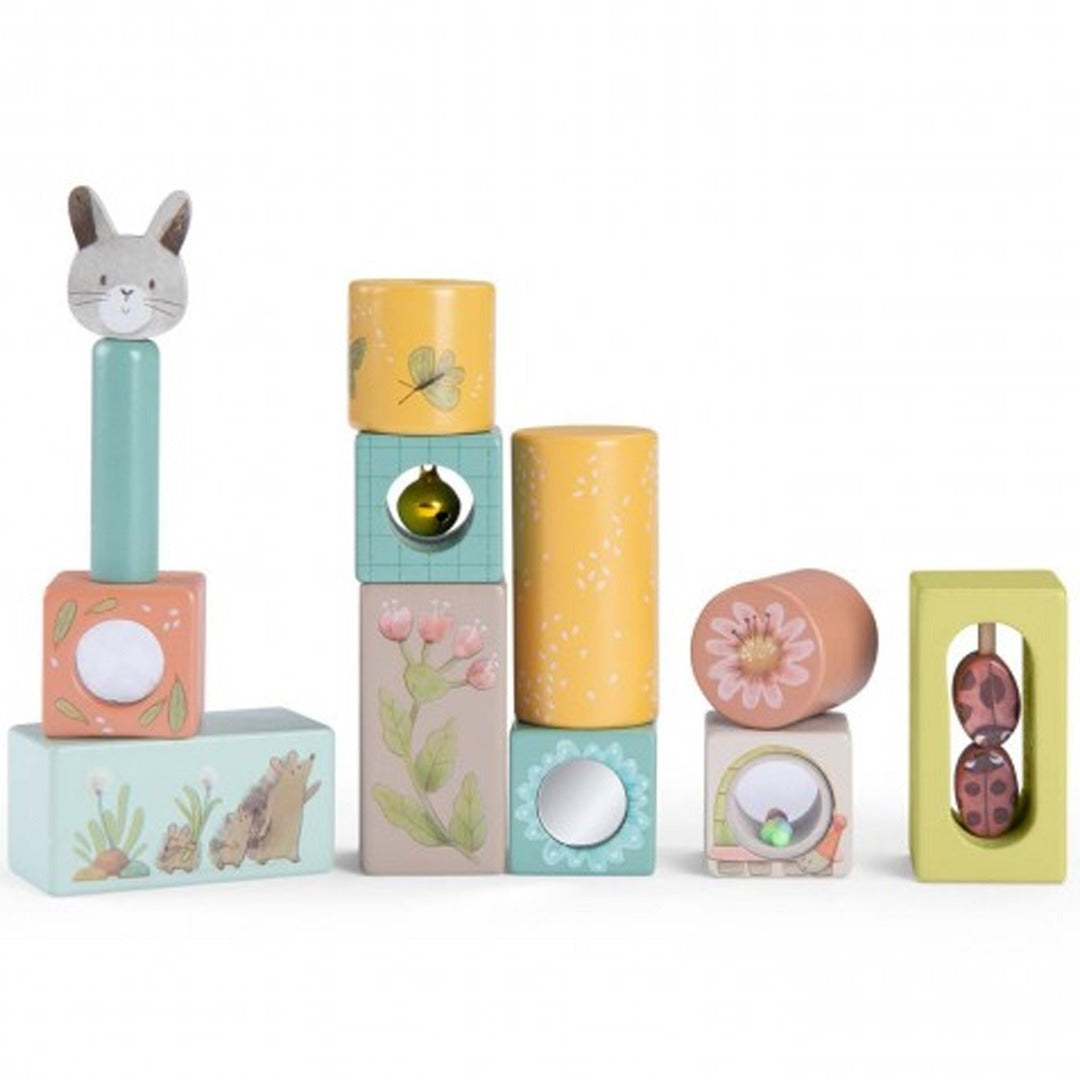 moulin roty stapelblokken trois petits lapins - 11st | 678115 | 0