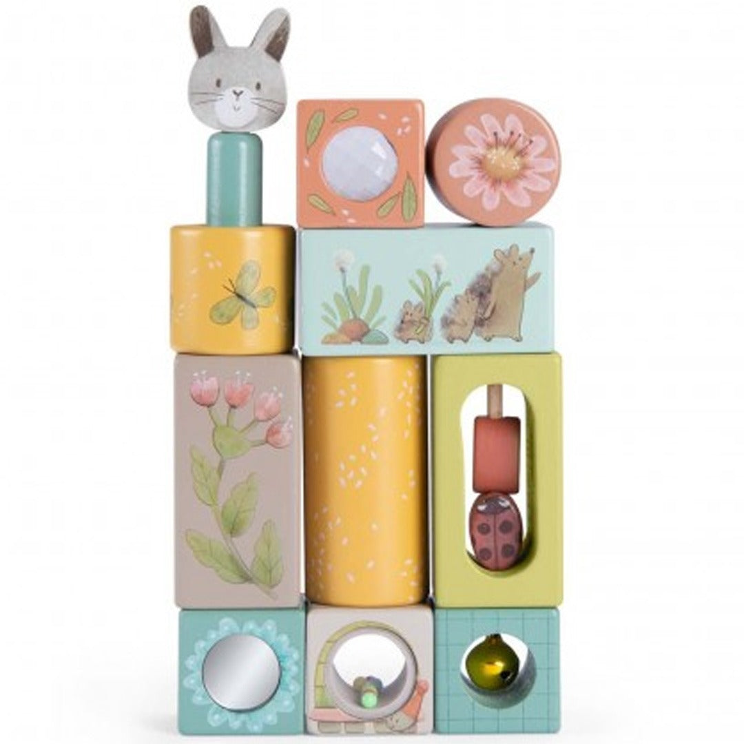 moulin roty stapelblokken trois petits lapins - 11st | 678115 | 2