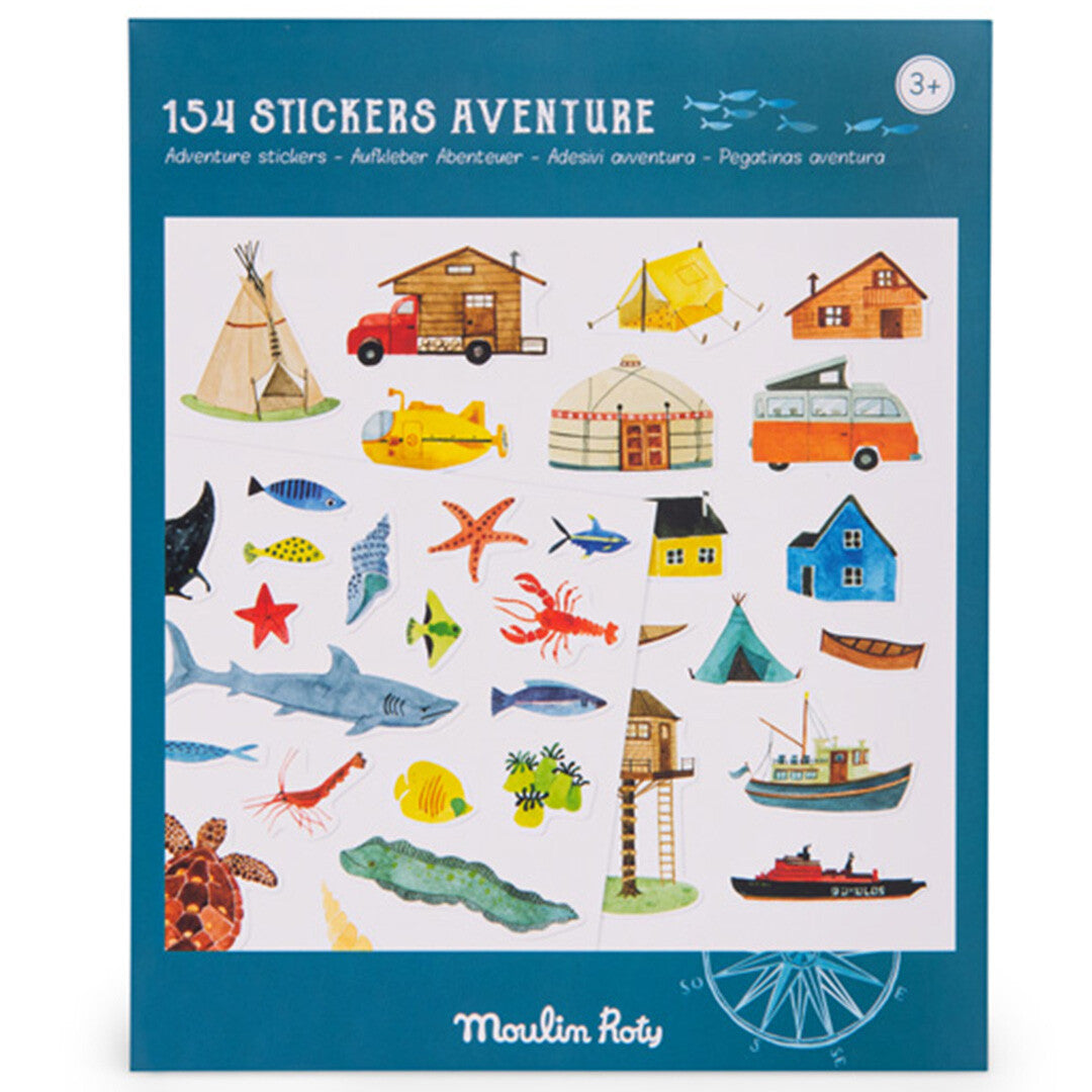 moulin roty stickerset de ontdekker le jardin du moulin - 154st | 712186 | 0