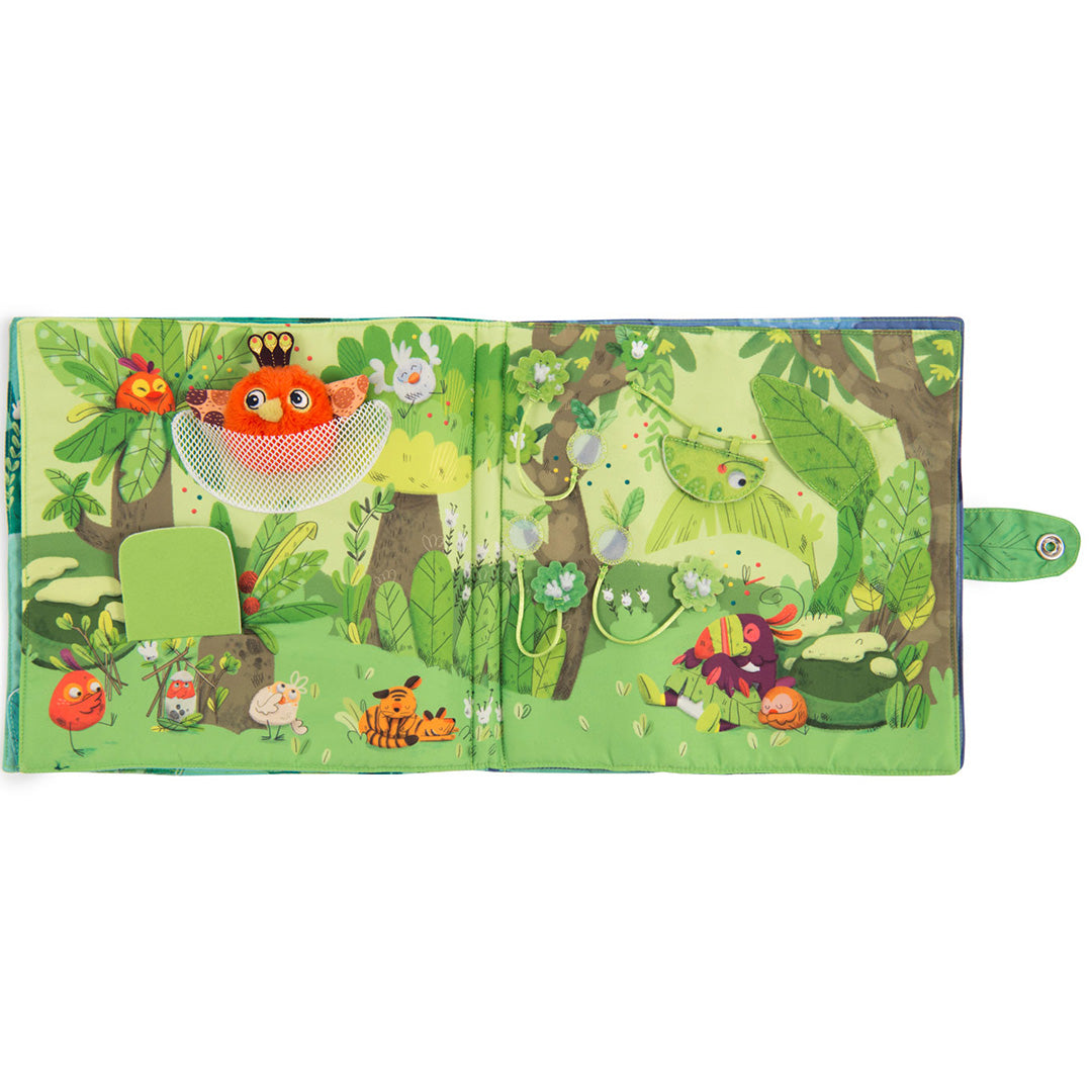 moulin roty stoffen babyboekje dans la jungle | 668085 | 2