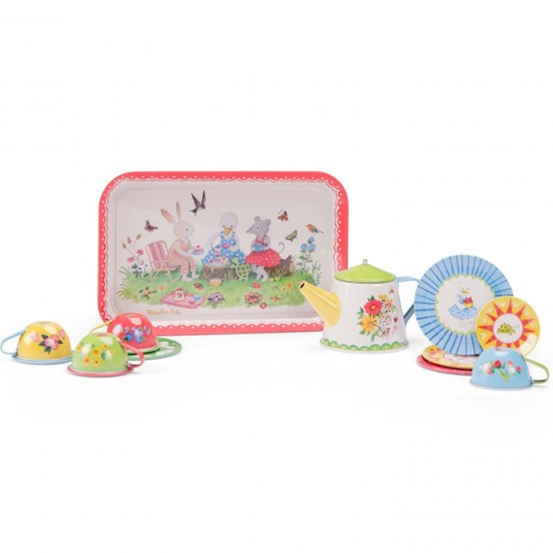 moulin roty theeservies met koffer la grande famille | 632283 | 1