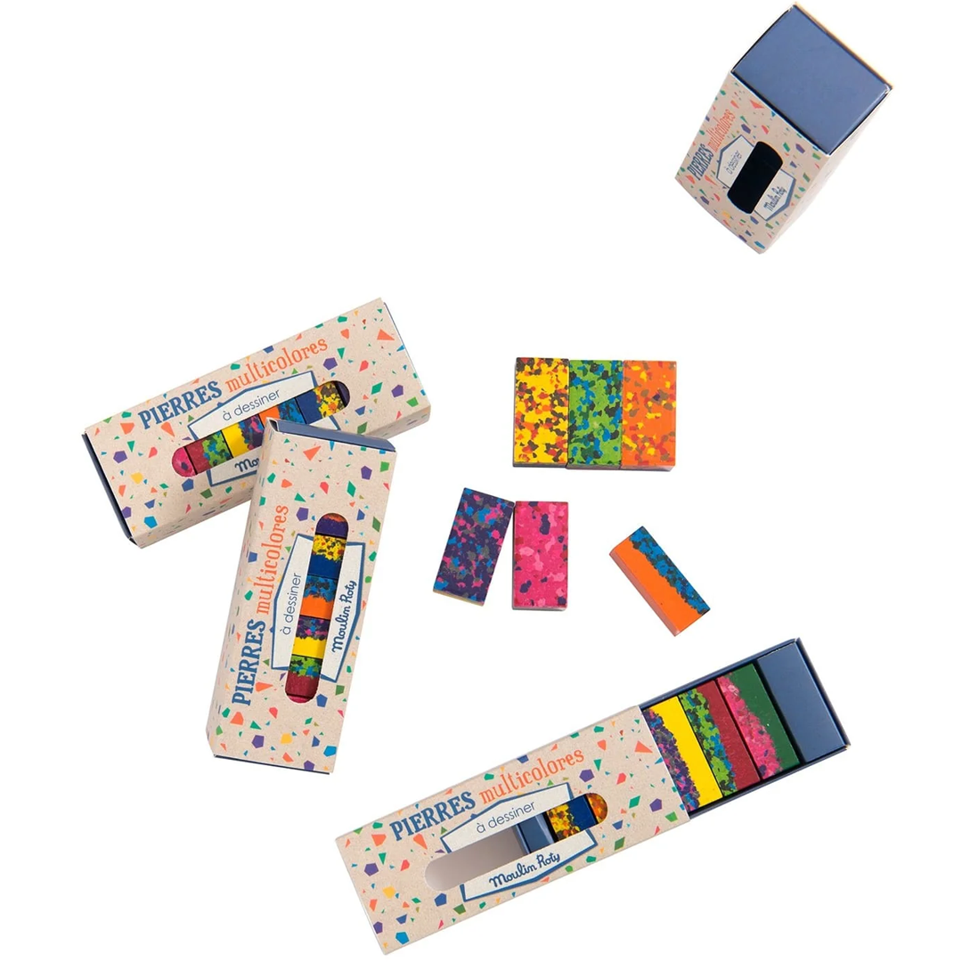 moulin roty waskrijtjes meerkleurig les petites merveilles - 6st | 711259 | 5