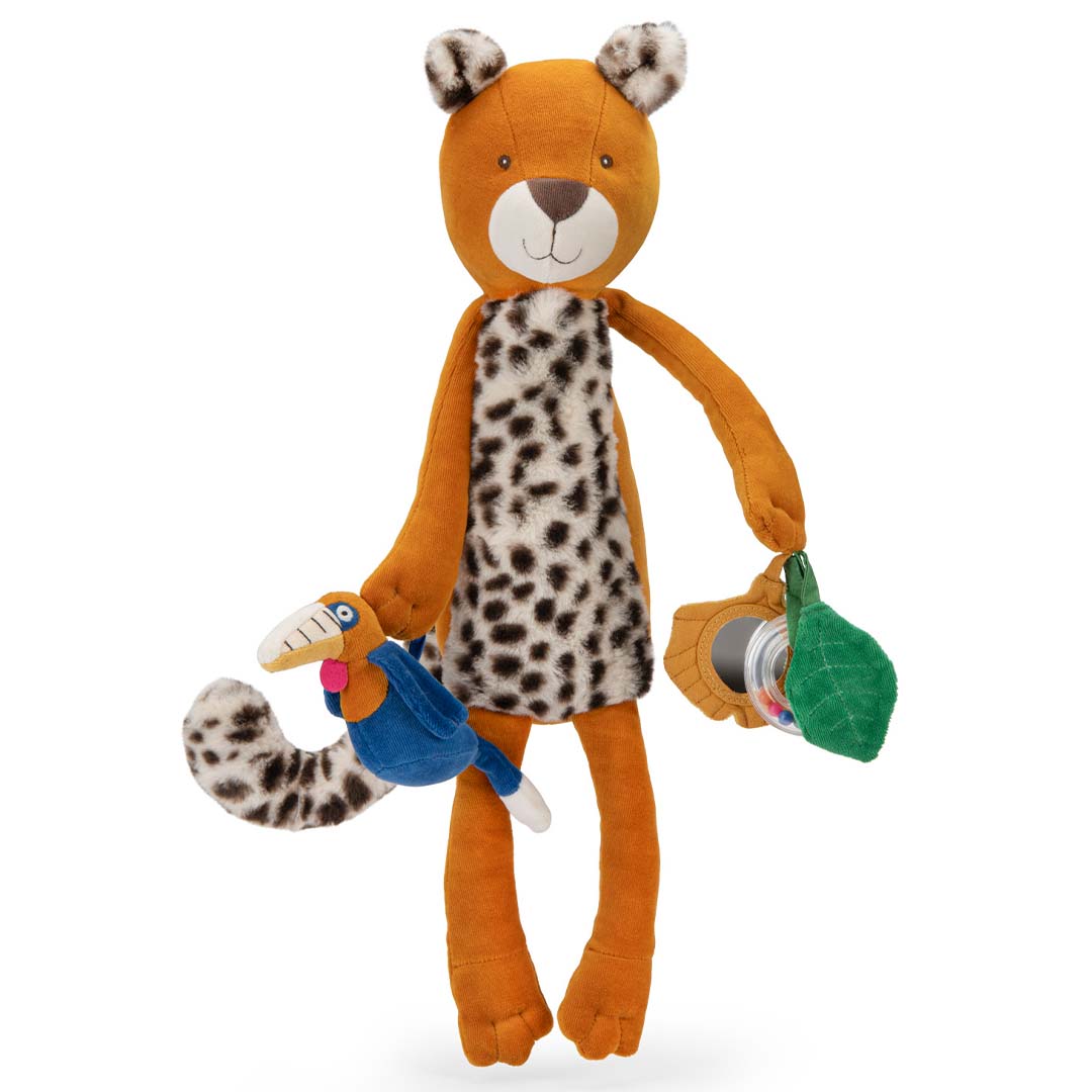 moulin roty activiteitenknuffel la forêt mawa - luipaard taïgo - 55 cm | 688076 | 6