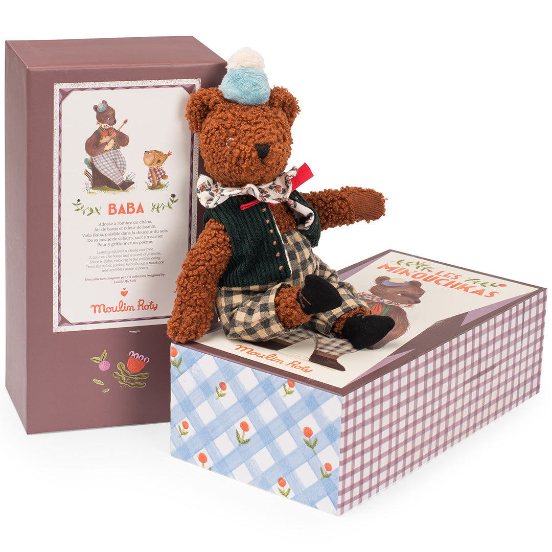 moulin roty knuffelbeer les minouchkas - baba - 25,5 cm | 681025 | 1