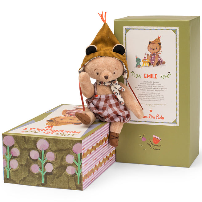 moulin roty knuffelbeer les minouchkas - emile - 25,5 cm | 681029 | 1