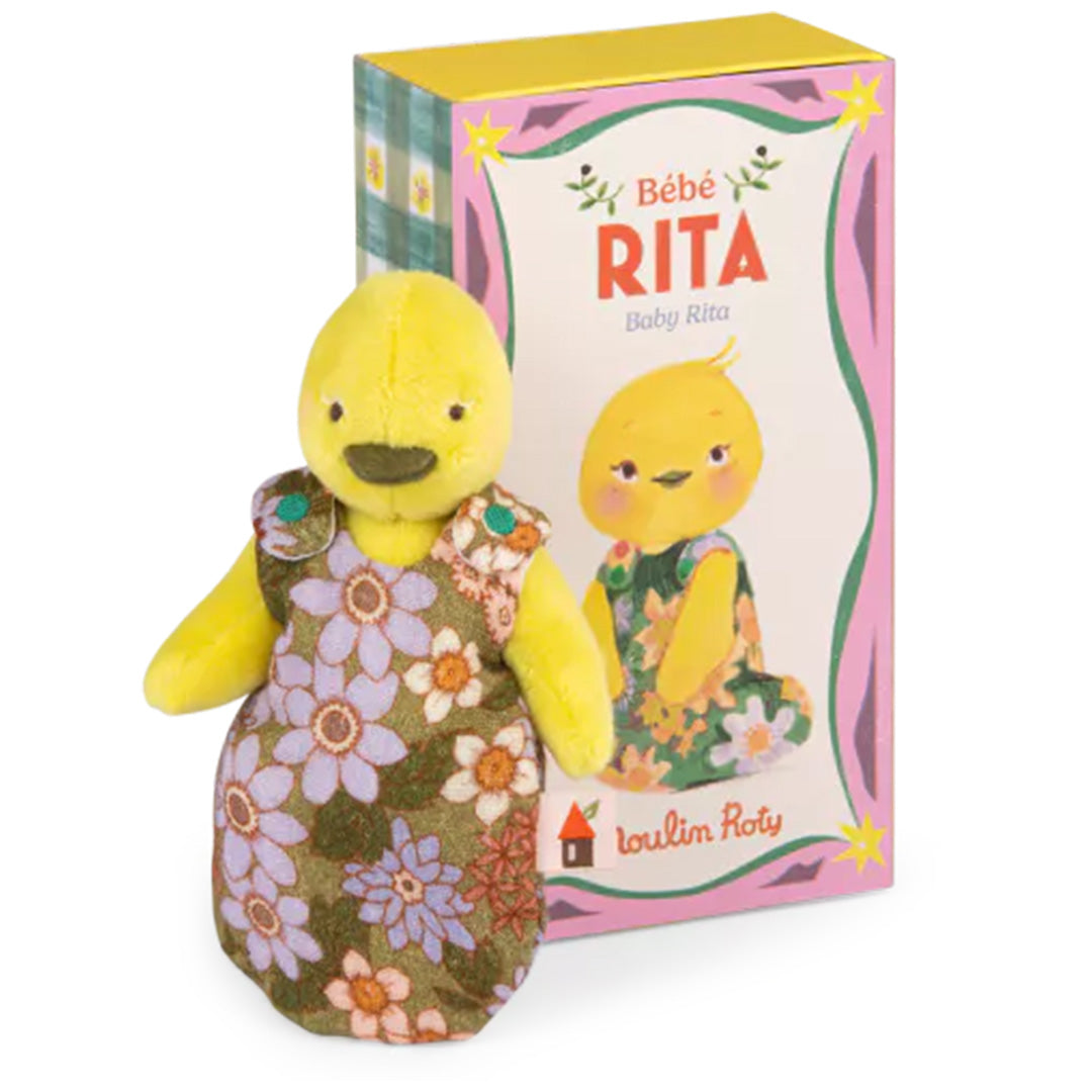 moulin roty knuffeleend les minouchkas - baby rita - 16 cm | ROTY681031 | 1