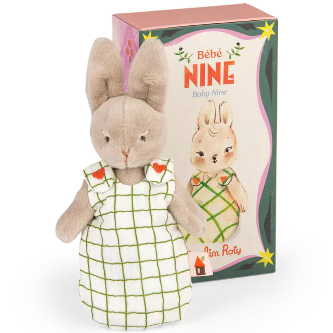 moulin roty knuffelkonijn les minouchkas - baby nine - 16 cm | 681032 | 1