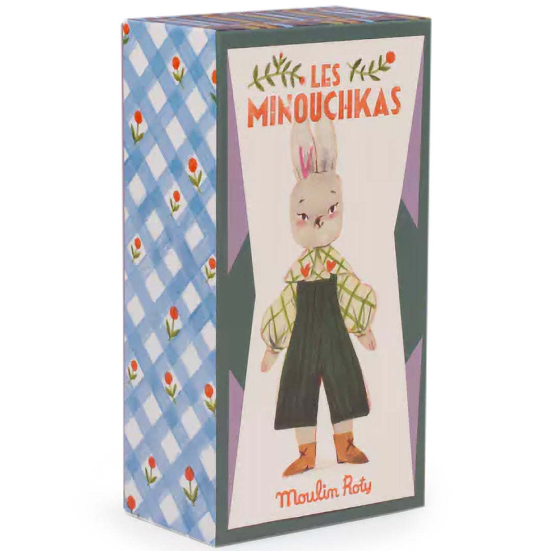 moulin roty knuffelkonijn les minouchkas - nine - 25,5 cm | 681027 | 4