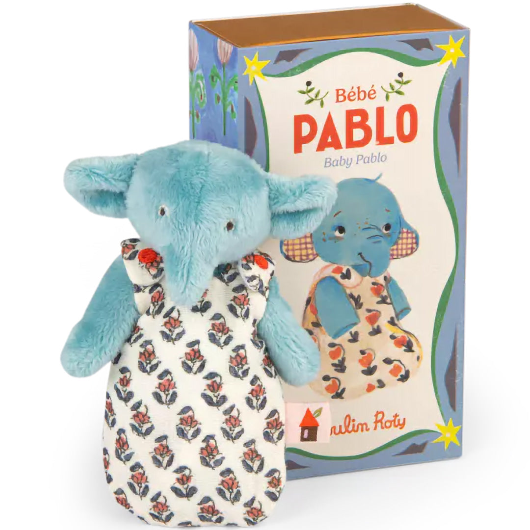 moulin roty knuffelolifant les minouchkas - baby pablo - 16 cm | 681033 | 1
