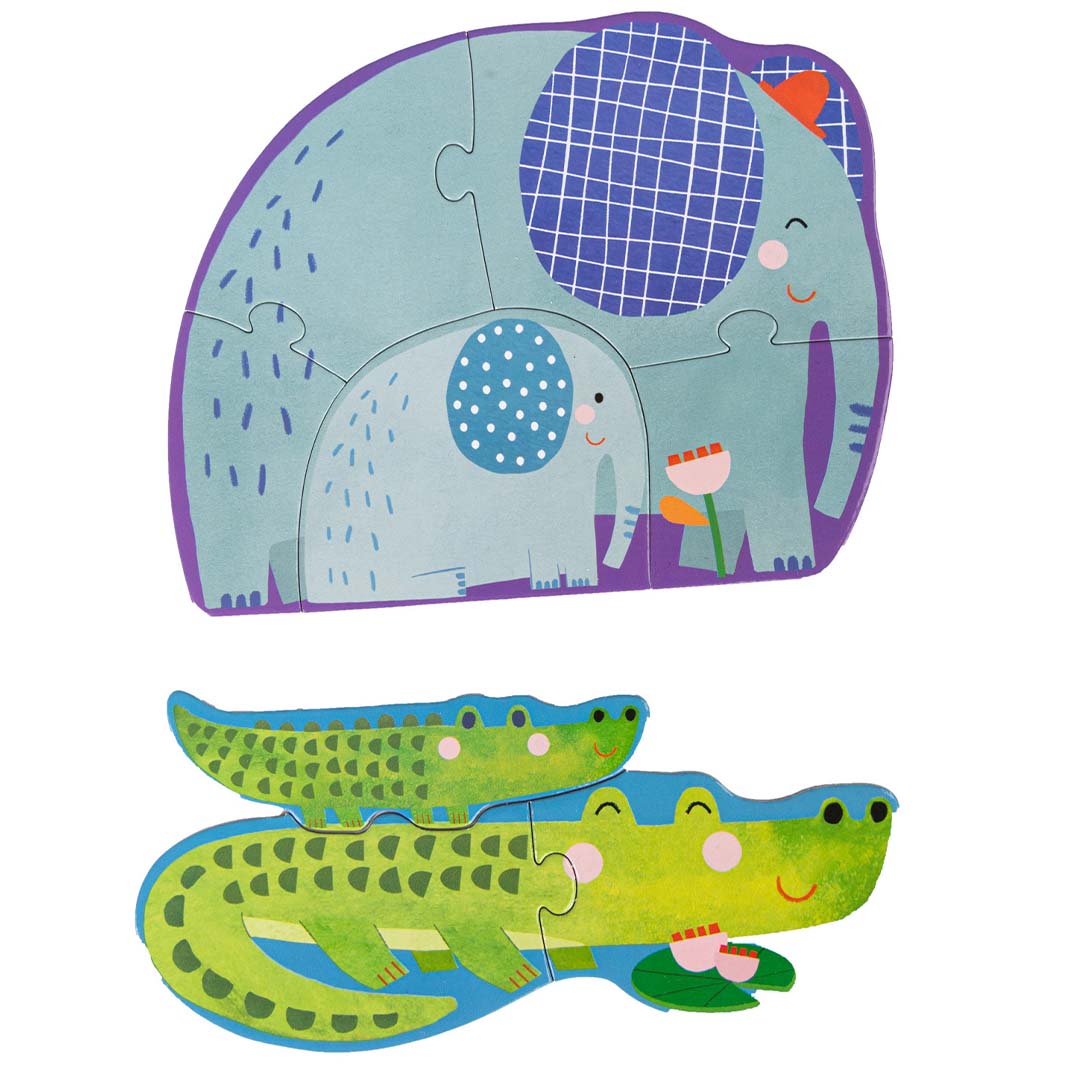 moulin roty puzzel 5 formaten les toupitis - dieren - 2,3,4,5,6 st | 679107 | 4
