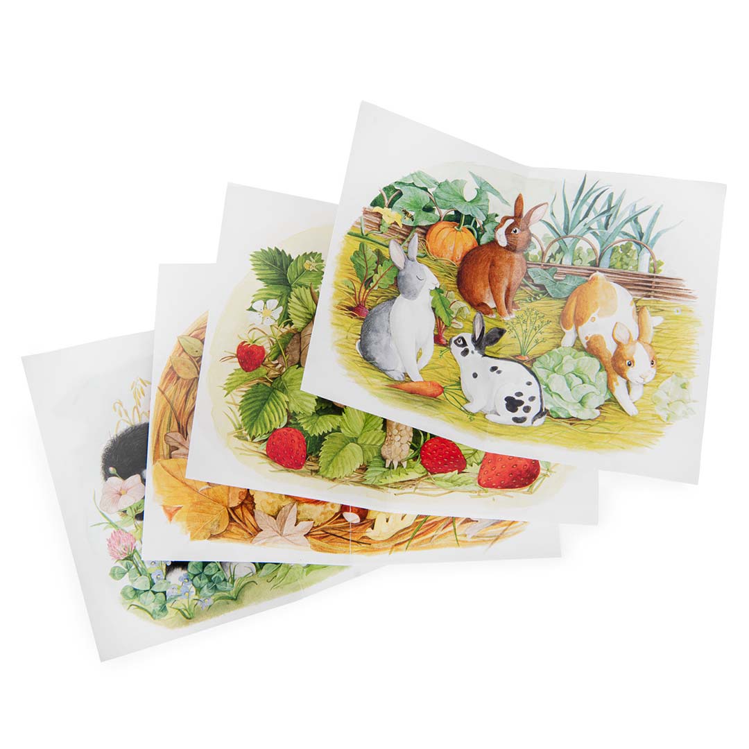 moulin roty puzzel le jardin du moulin - dieren - 4x12 st | 712449 | 5