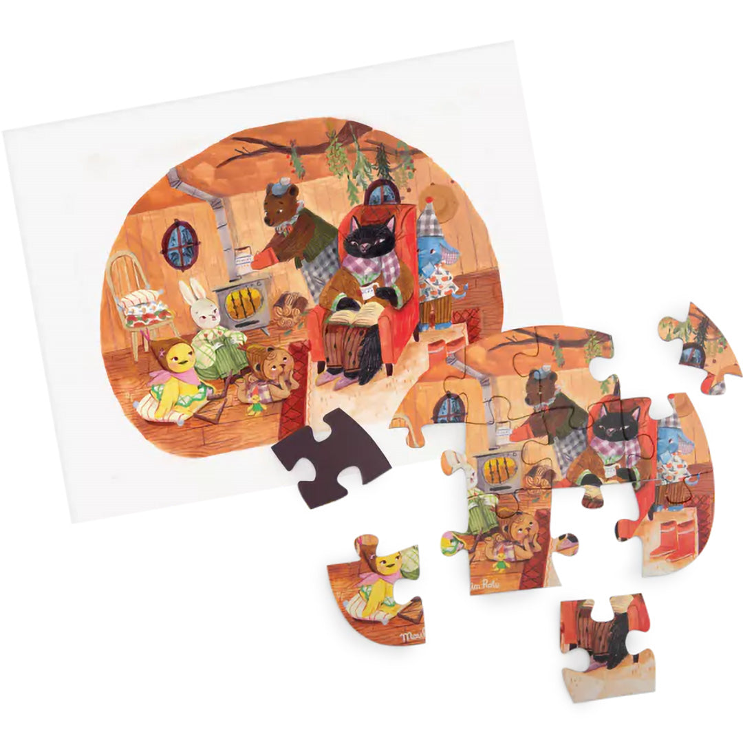 moulin roty puzzel les minouchkas - een mooie dag - 4x12st | 681440 | 4