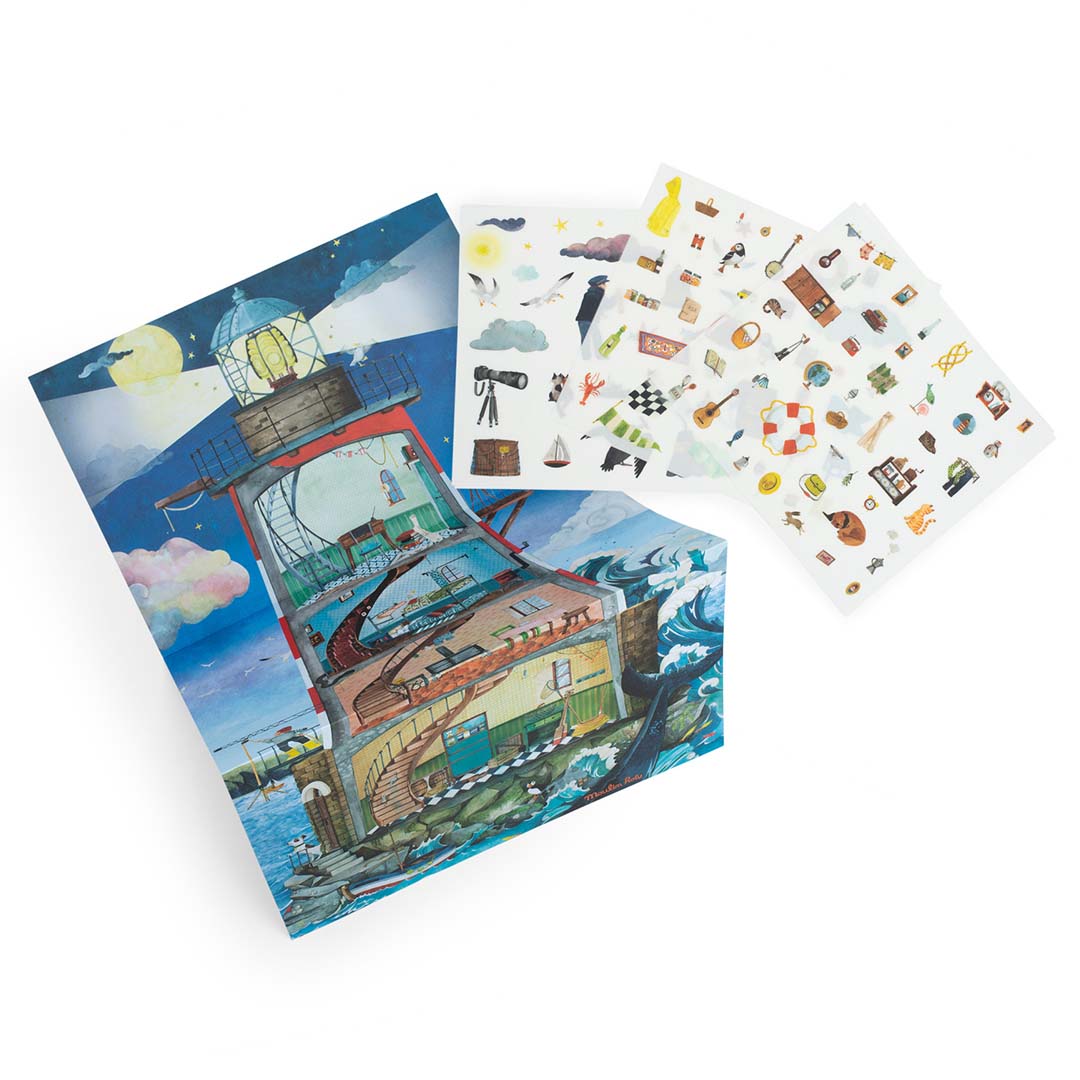 moulin roty stickerposter le jardin du moulin - vuurtoren | 712444 | 2