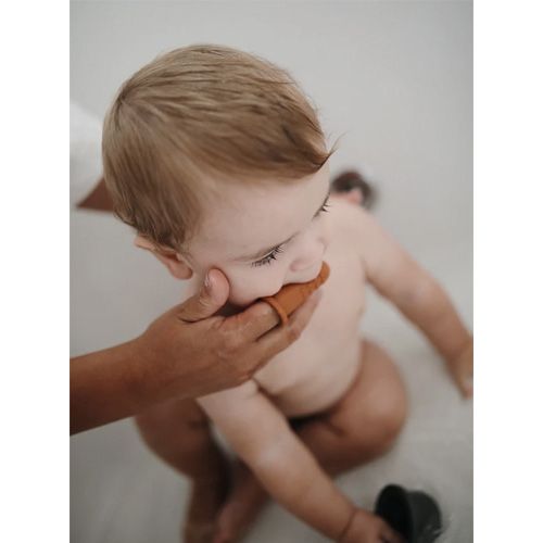 mushie babytandenborstels sand & blue - 2st | 70.013.04 | 1