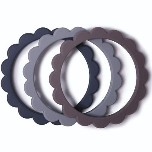mushie bijtring armband - steel-dove gray-stone - 3st | 70.027.01 | 0