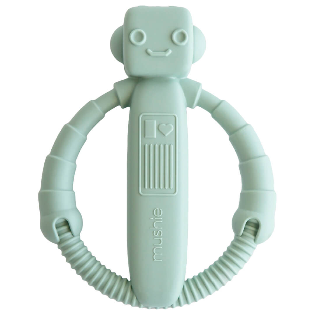 mushie bijtspeelgoed met rammelaar - robot | 70.082.01 | 0
