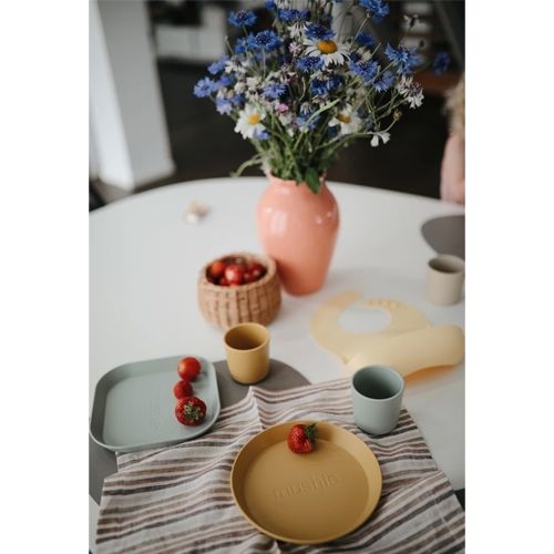 mushie kinderborden rond - mosterd - 2st | 70.007.06 | 2