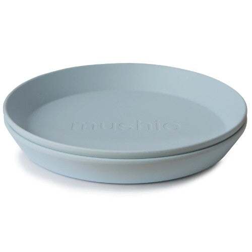 mushie kinderborden rond - powder blue - 2st | 70.007.11 | 0
