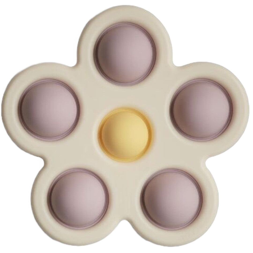 mushie sensorische bloem - soft lilac-daffodil-ivory | 70.048.02 | 0